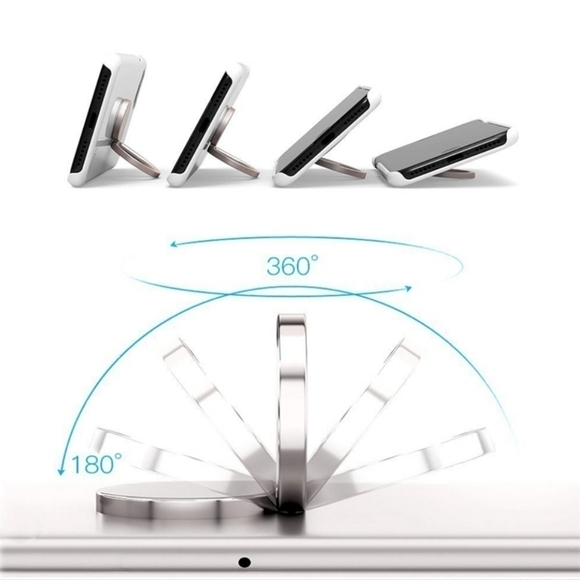 Phone Ring holder Metallic Rain Drop Phone Kickstand Phone Grip Silver - Picture 9 of 12